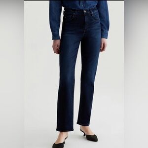 New with tags AG Saige Hi-Rise Straight Jeans on Sundown